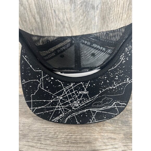 Rust Belt Nation Local Detroit Black Foil Snapback Trucker Hat Mesh RBN NWOT - Picture 6 of 8